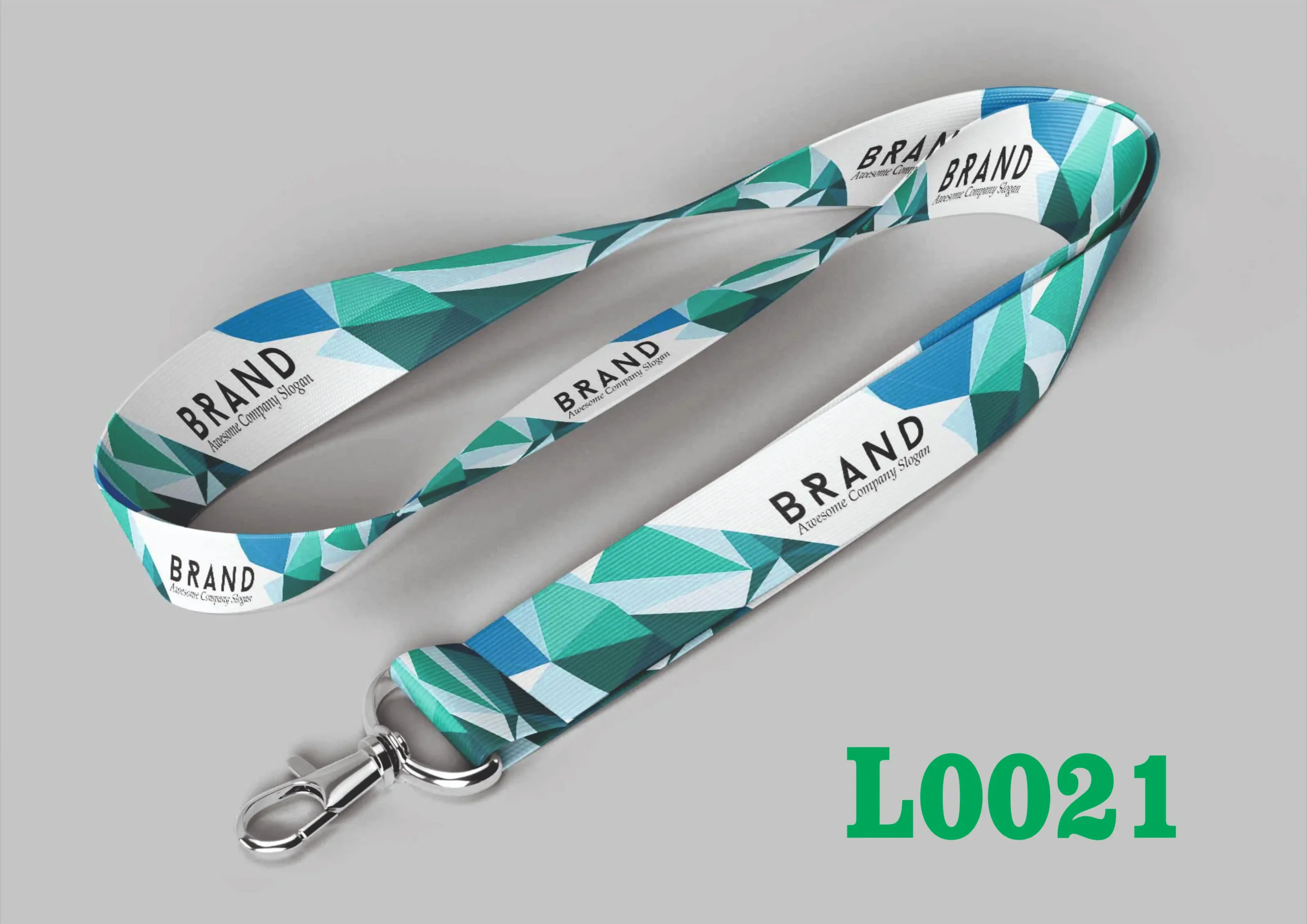 L0021 Printed Fabric Lanyard L0021β 16mm & 20mm (Multiple Hook Options) - Image 1