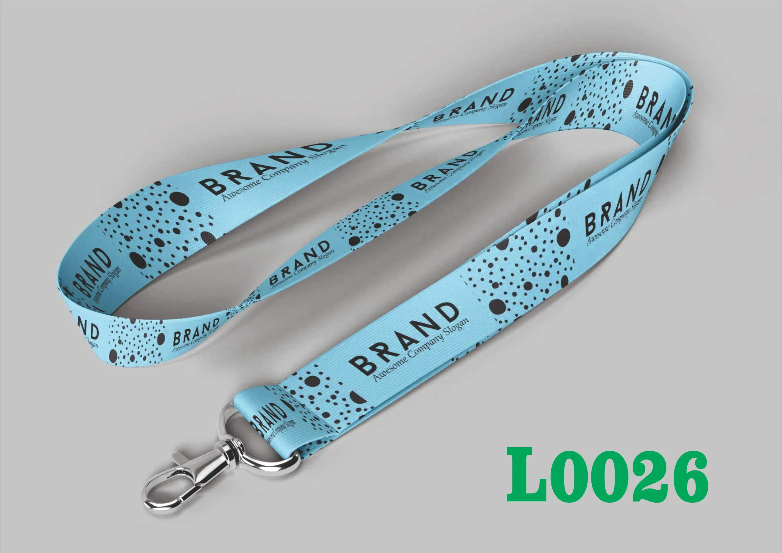 L0026 Printed Fabric Lanyard L0026β 16mm & 20mm (Multiple Hook Options) - Image 1