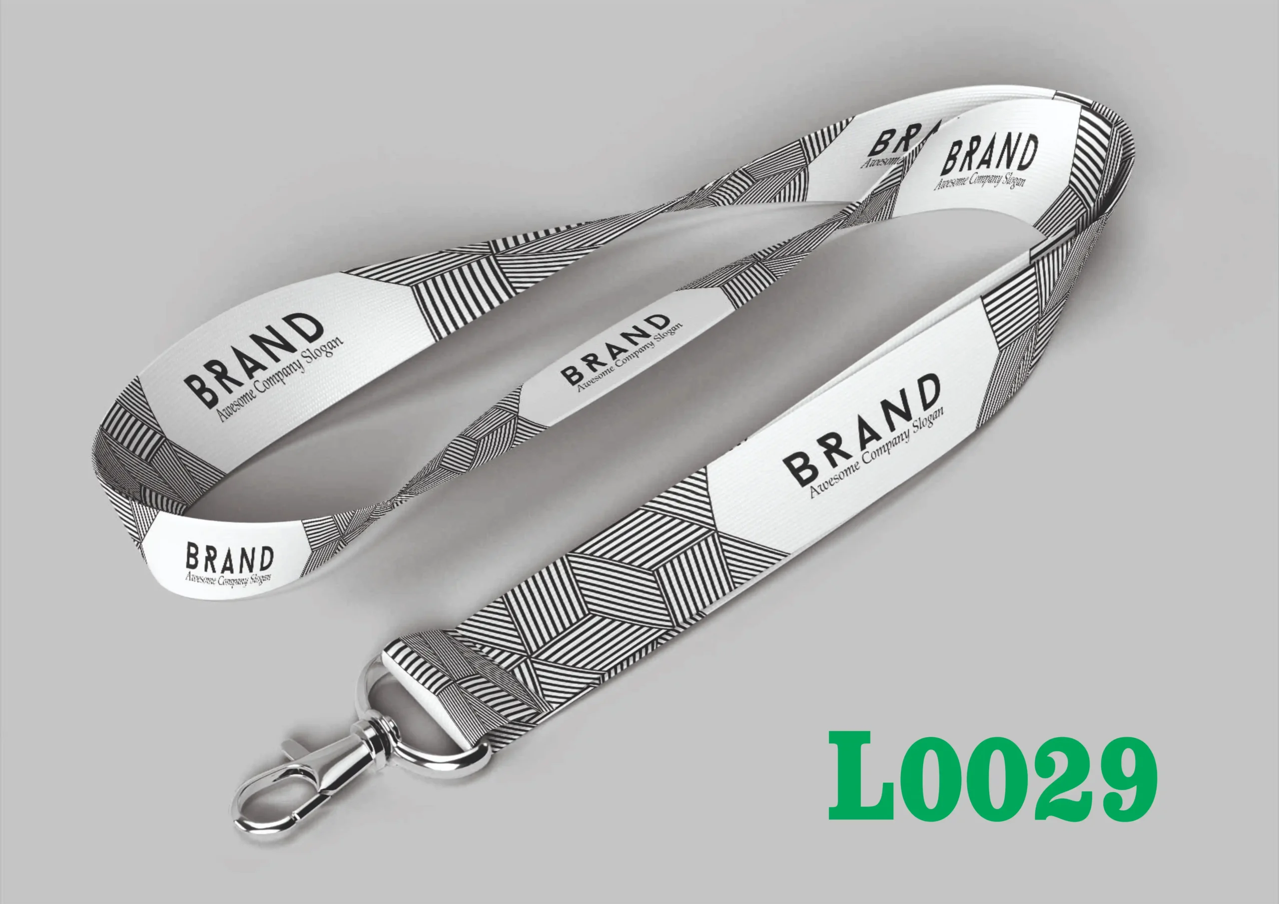L0029 Printed Fabric Lanyard L0029β 16mm & 20mm (Multiple Hook Options) - Image 1