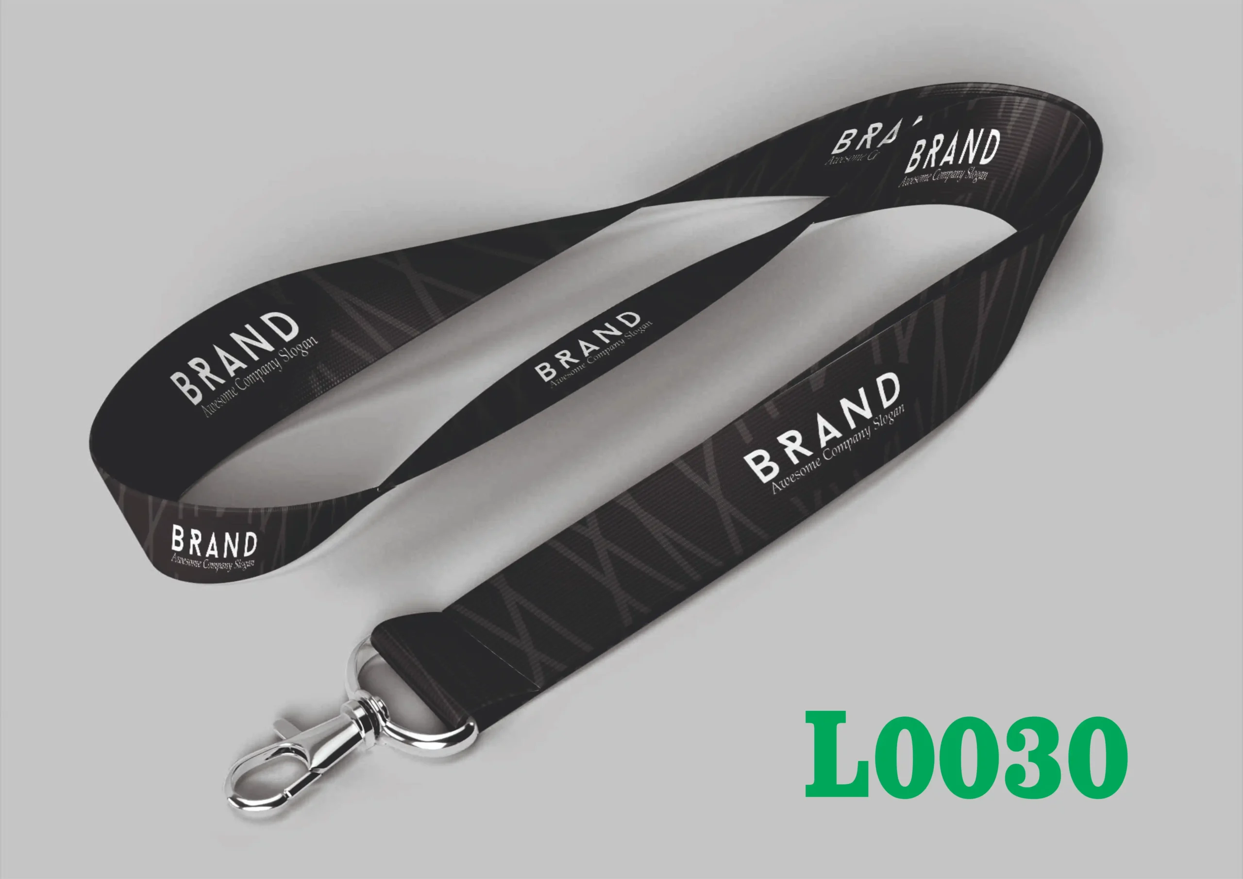 L0030 Printed Fabric Lanyard L0030β 16mm & 20mm (Multiple Hook Options) - Image 1