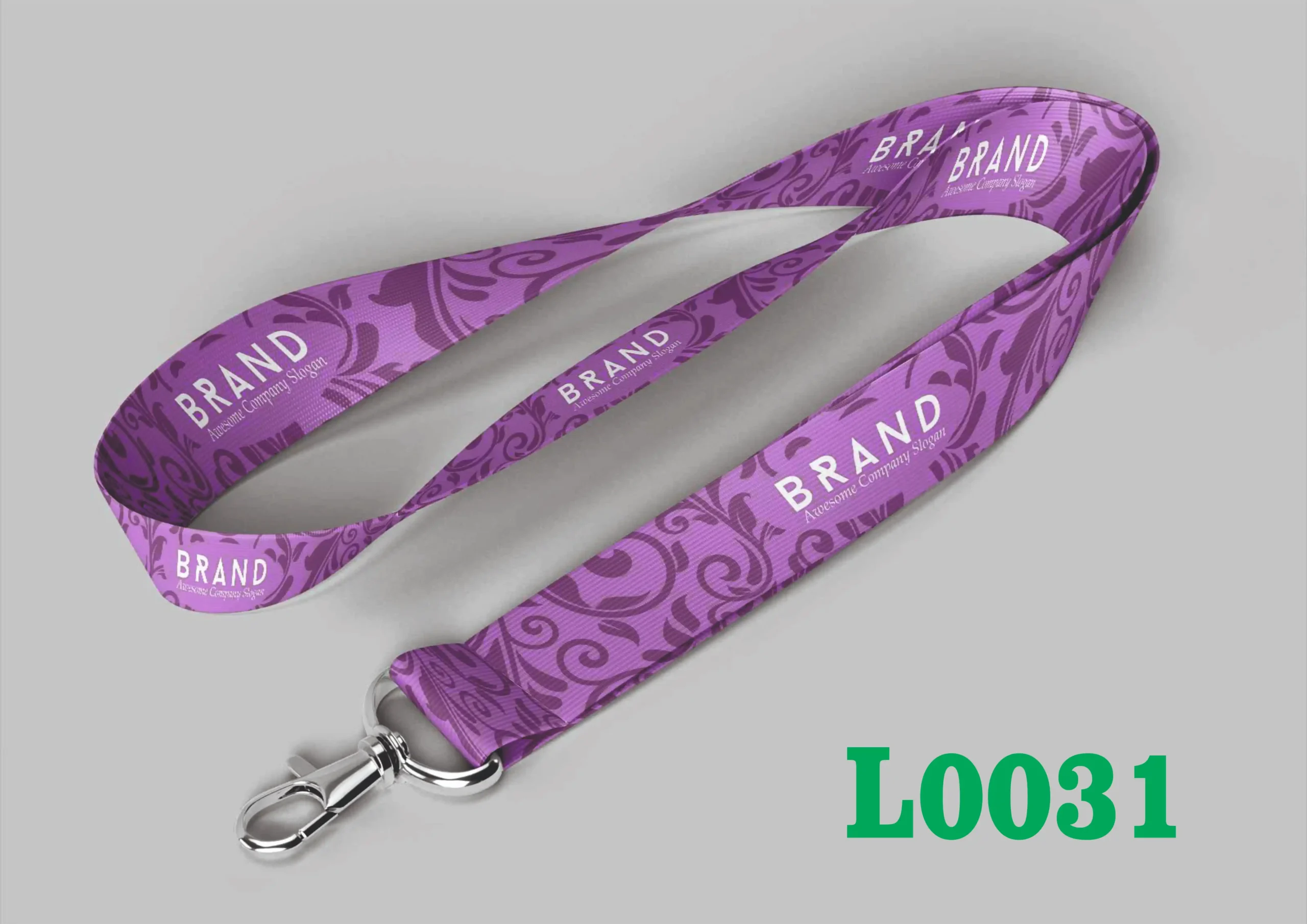 L0031 Printed Fabric Lanyard L0031β 16mm & 20mm (Multiple Hook Options) - Image 1