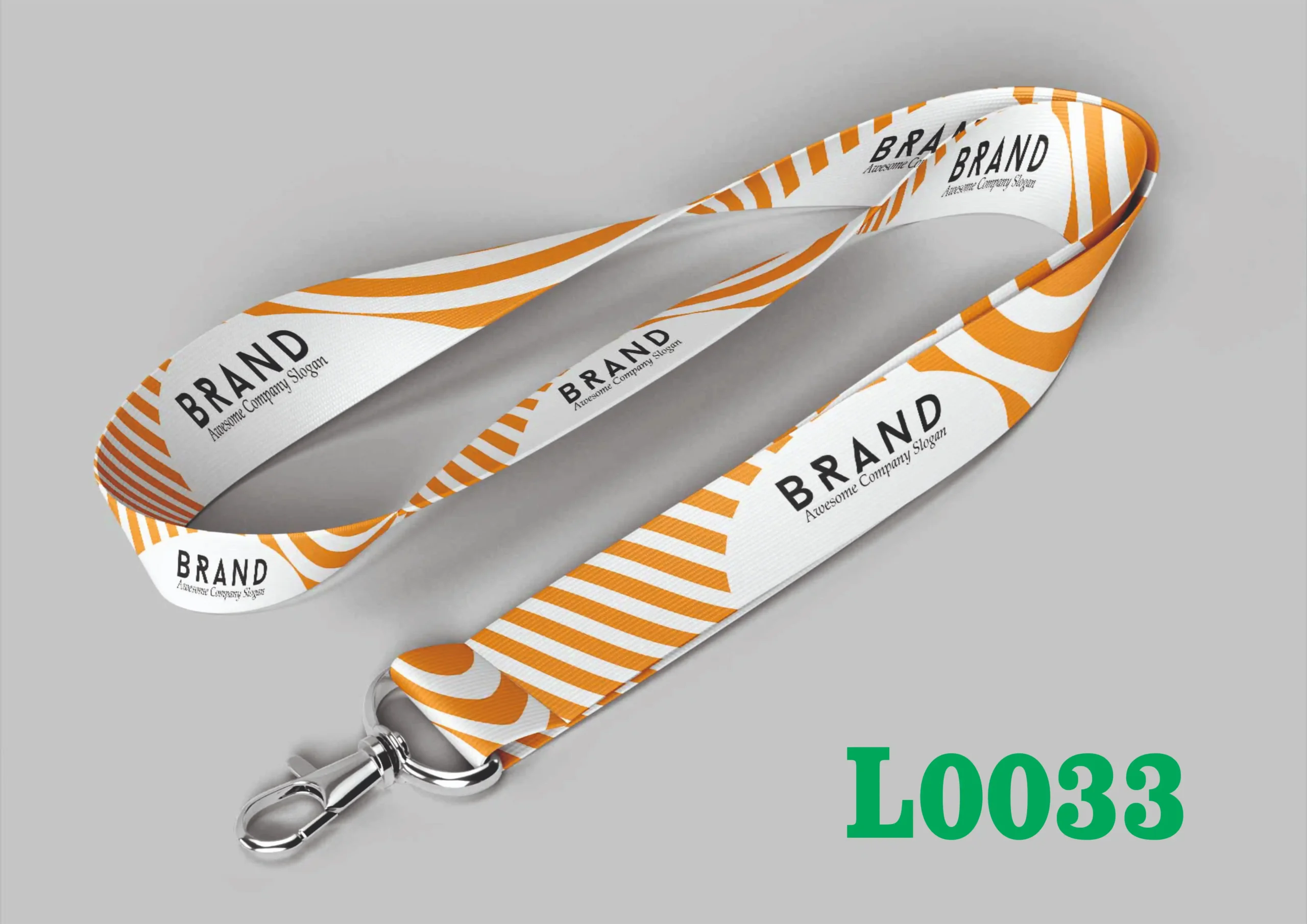 L0033 Printed Fabric Lanyard L0033β 16mm & 20mm (Multiple Hook Options) - Image 1