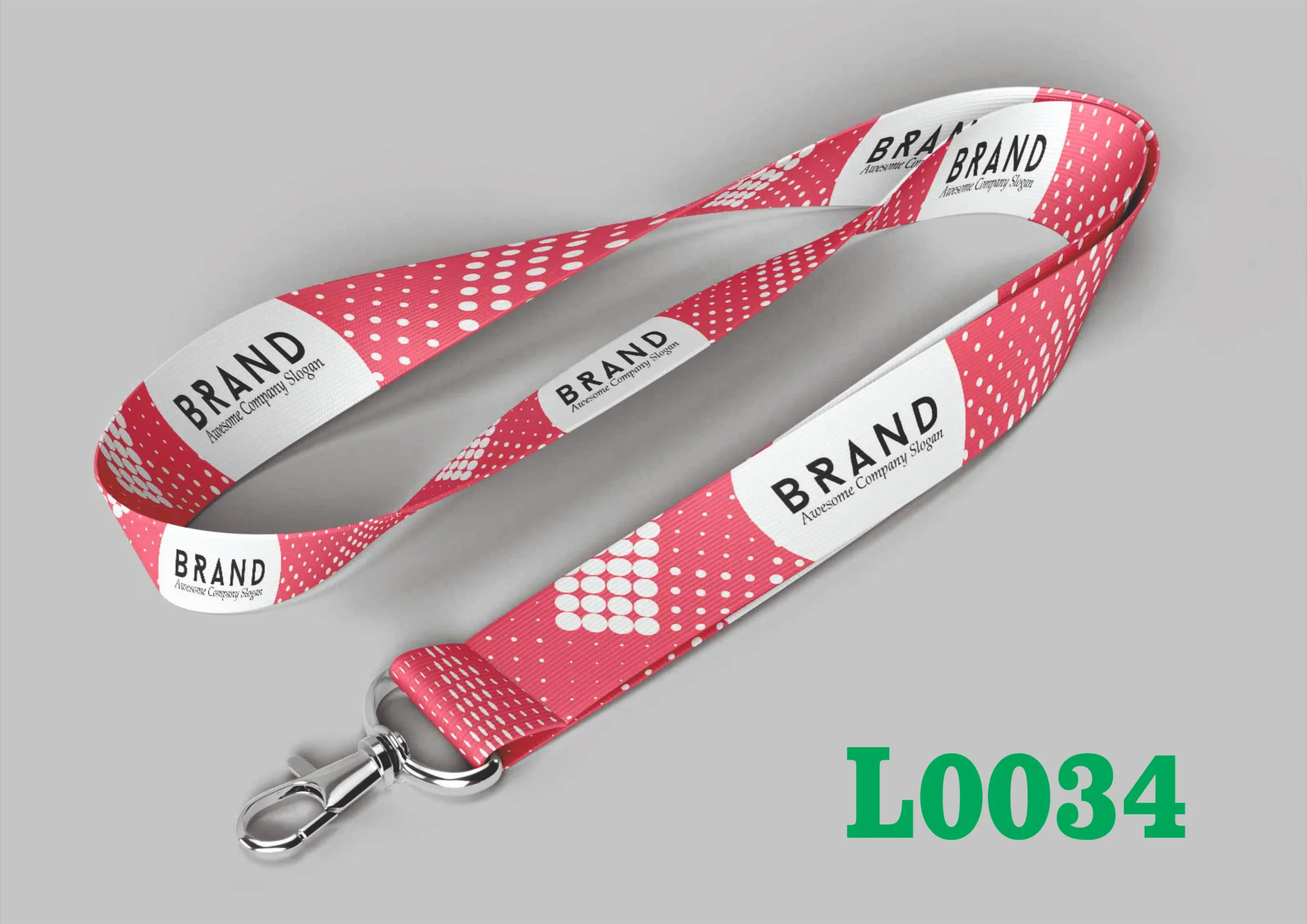 L0034 Printed Fabric Lanyard L0034β 16mm & 20mm (Multiple Hook Options) - Image 1