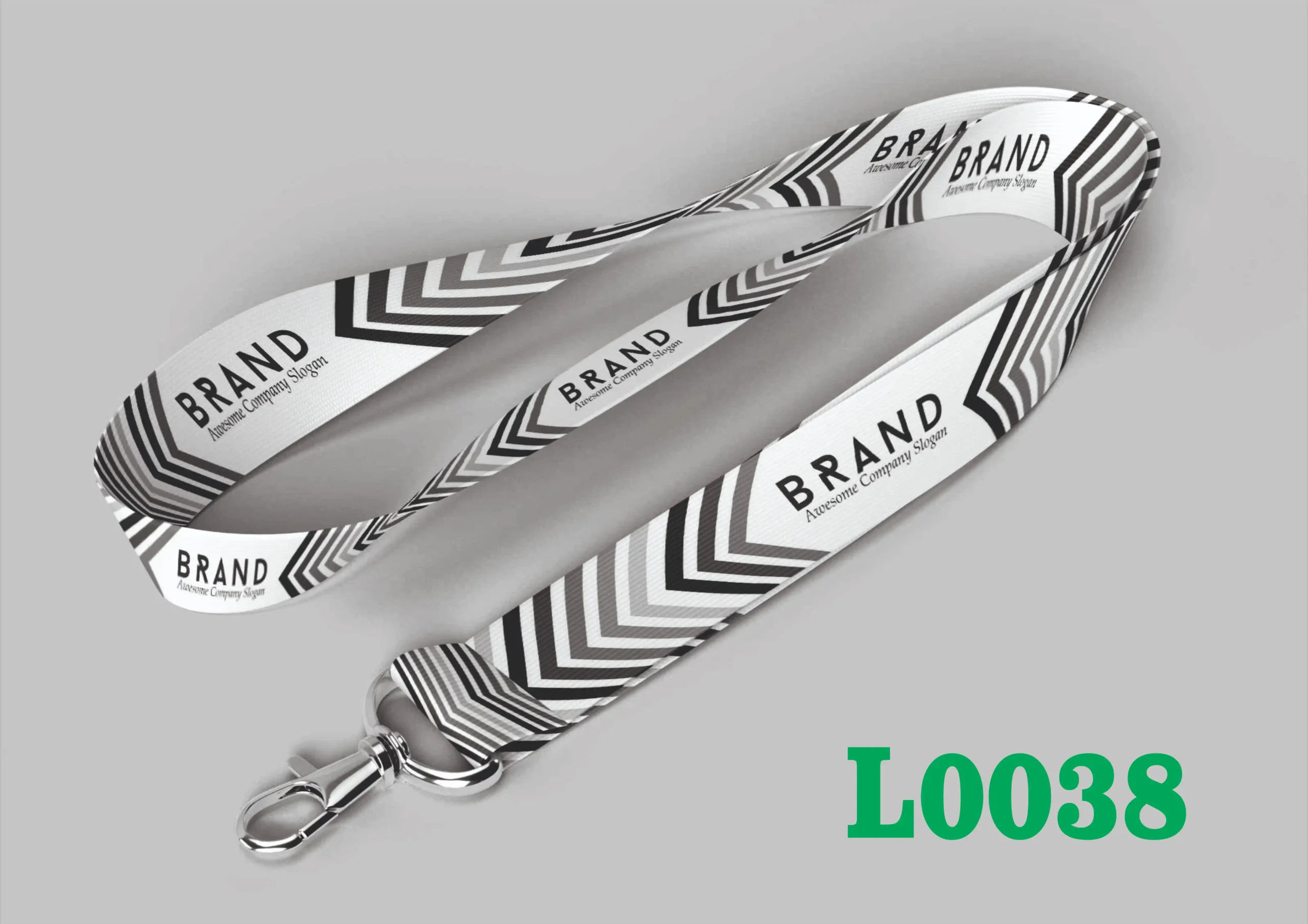 L0038 Printed Fabric Lanyard L0038β 16mm & 20mm (Multiple Hook Options) - Image 1