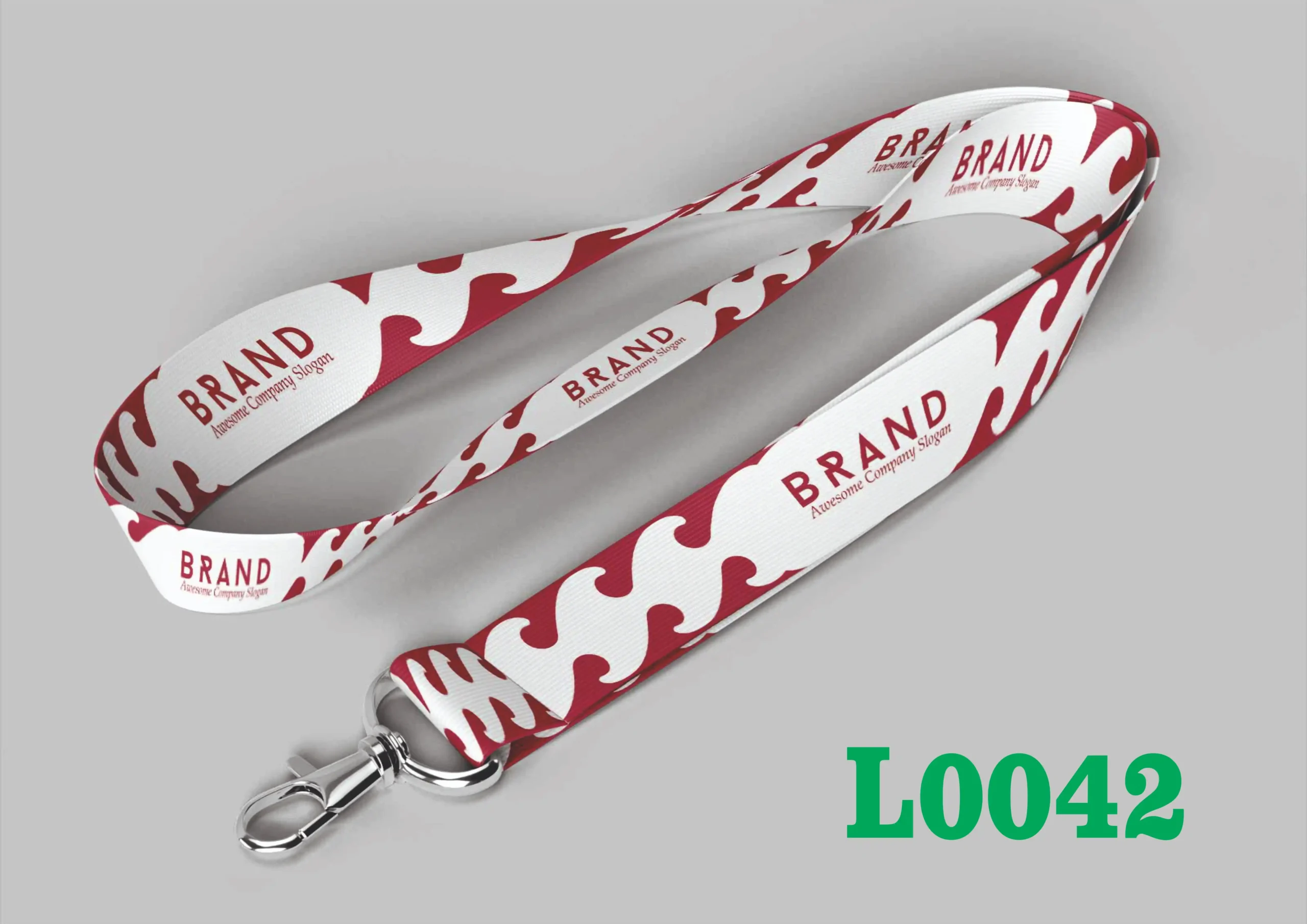 L0042 Printed Fabric Lanyard L0042β 16mm & 20mm (Multiple Hook Options) - Image 1