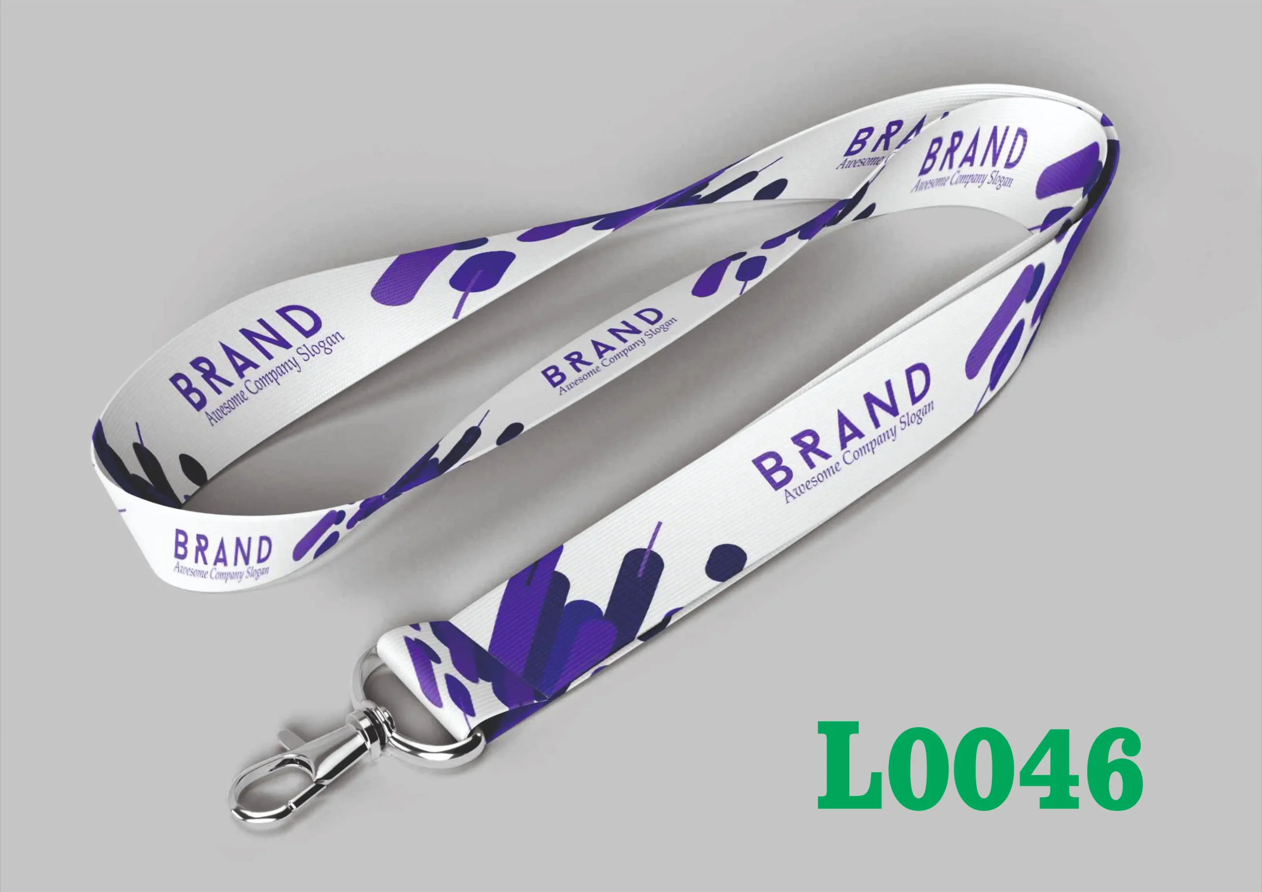 L0046 Printed Fabric Lanyard L0046β 16mm & 20mm (Multiple Hook Options) - Image 1