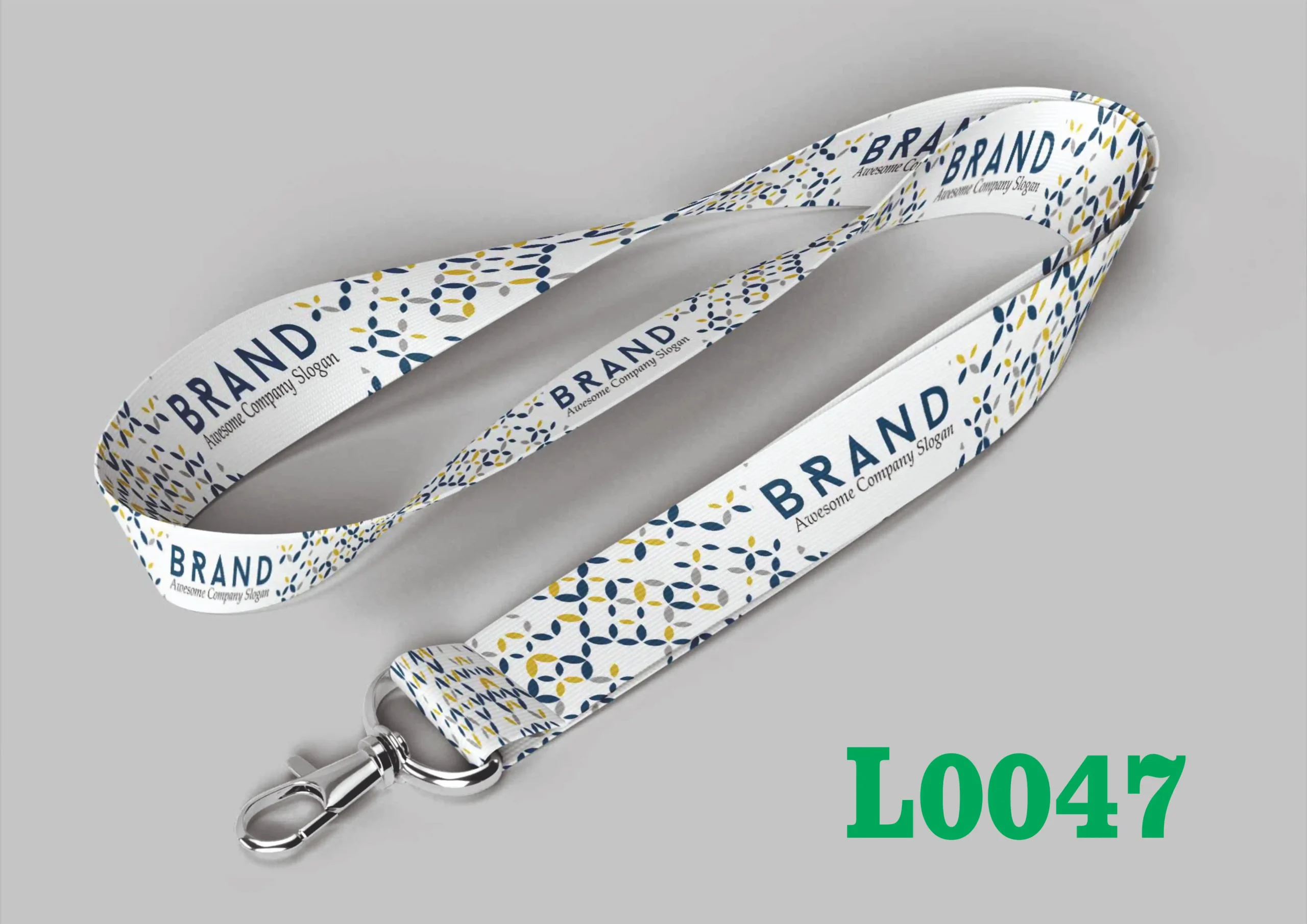 L0047 Printed Fabric Lanyard L0047β 16mm & 20mm (Multiple Hook Options) - Image 1