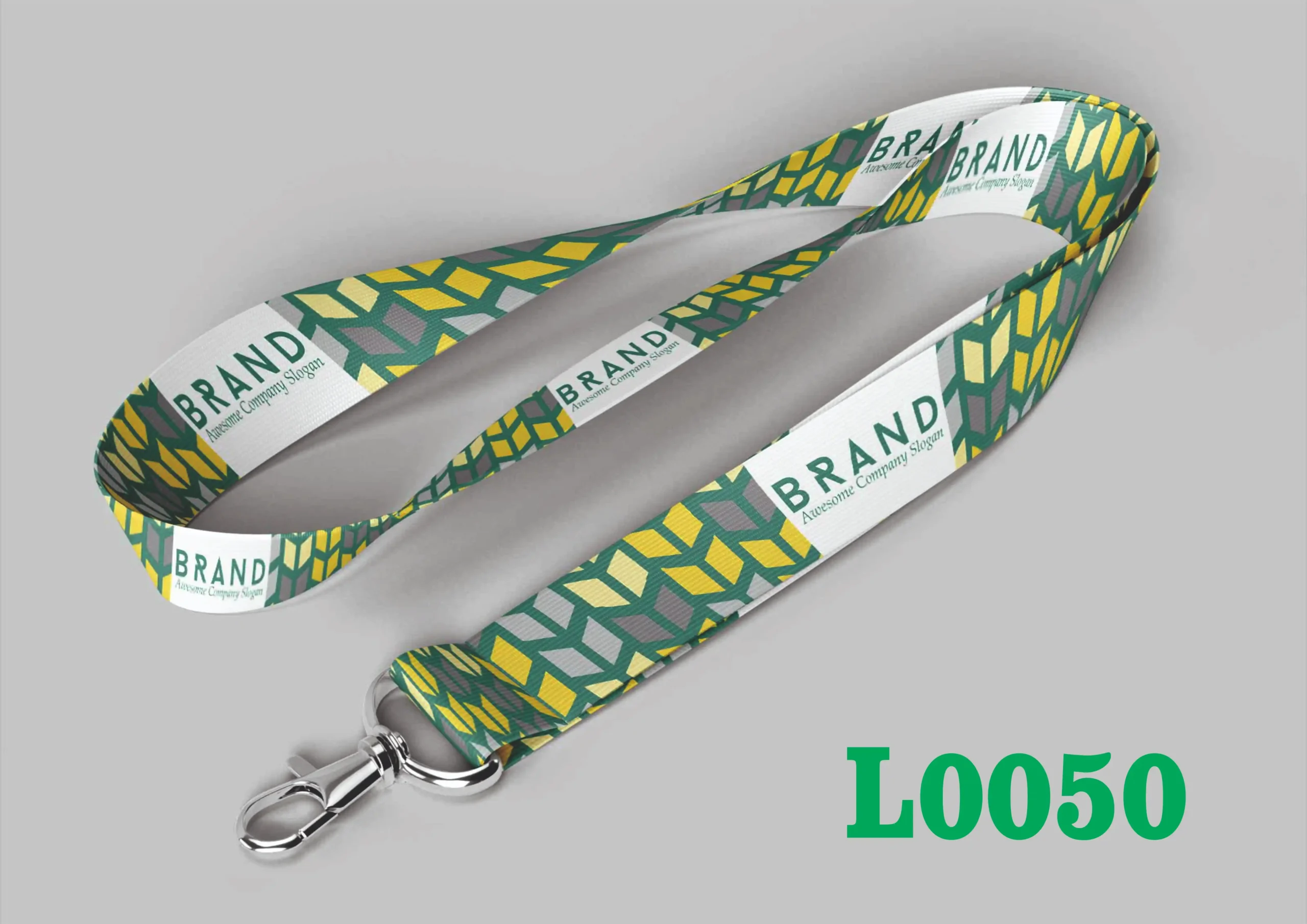 L0050 Printed Fabric Lanyard L0050β 16mm & 20mm (Multiple Hook Options) - Image 1
