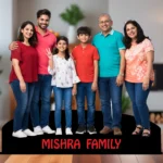 Mishra Family Photo Cut-Out Standy