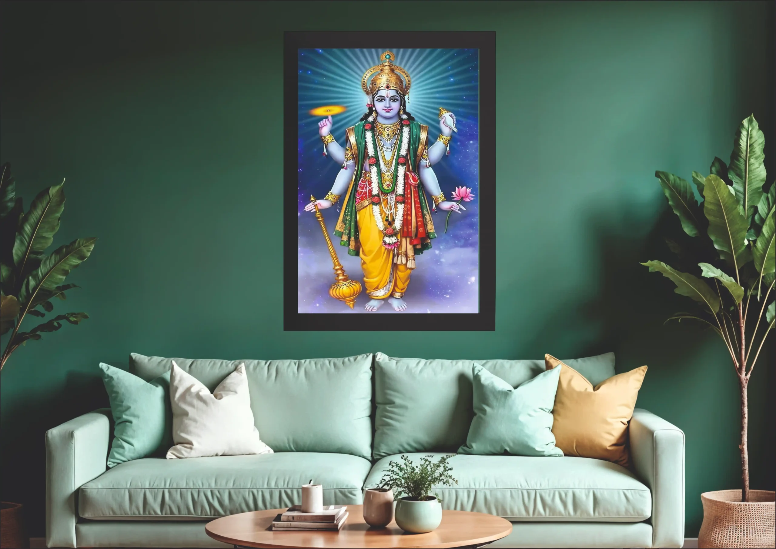 VISHNU BHAGWAN BK Lord Narayan Photo Frame - Image 1