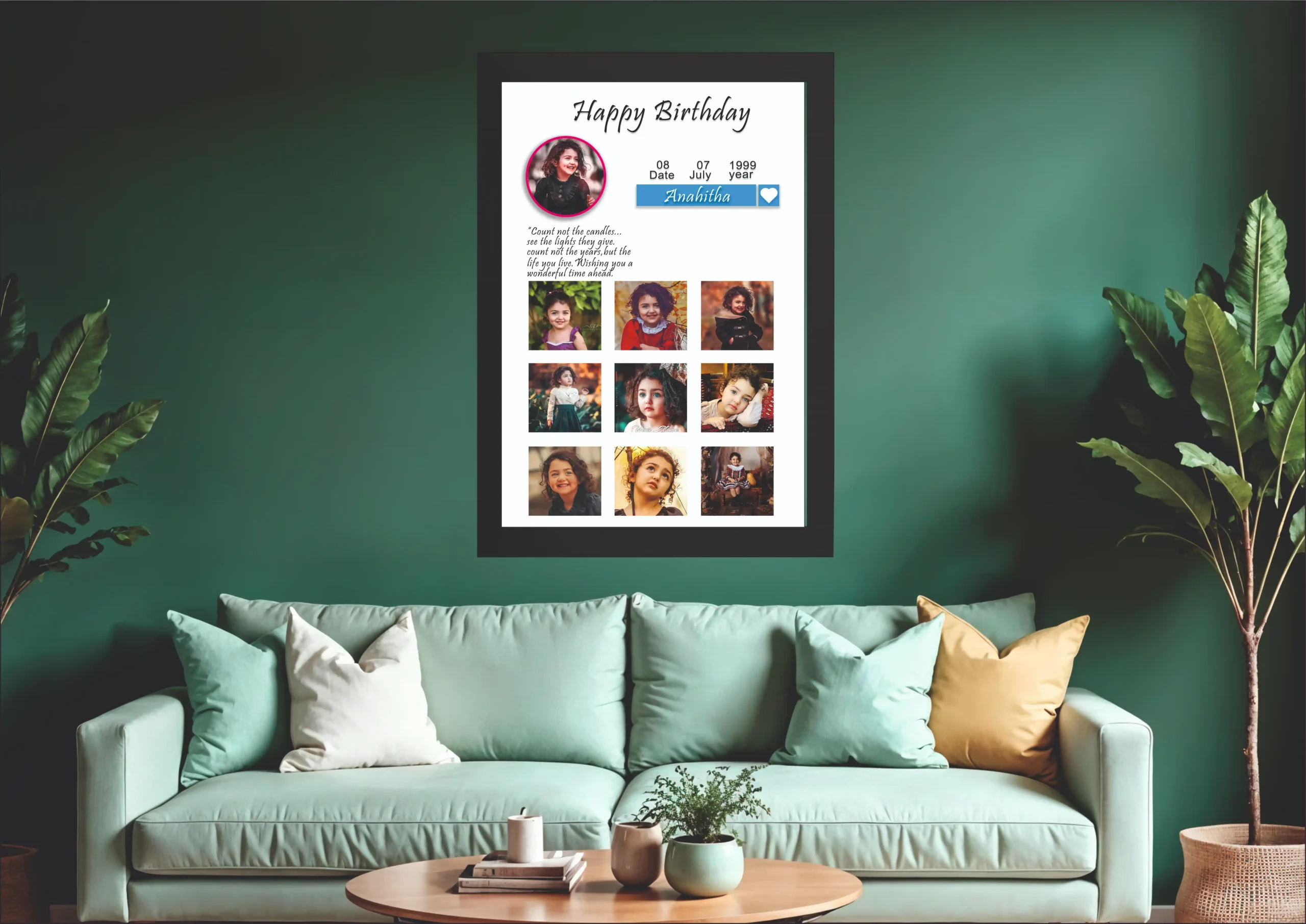 happy birthday 10 bk Happy Birthday 13 Photo Frame - Image 1