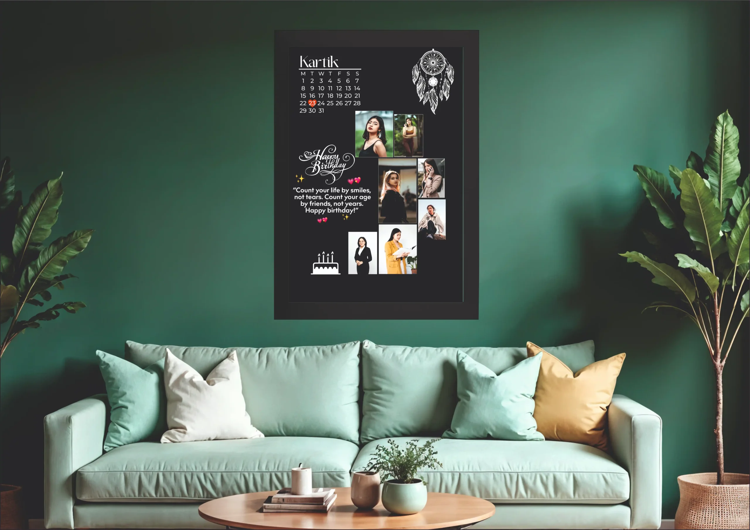 happy birthday 7 b bk Happy Birthday 10 Photo Frame - Image 1